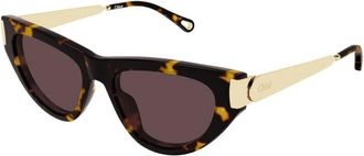 Chlo&eacute; Ch 0350S 003 Zonnebril - Dames - Zonnebrillen - Bruin - 54 MM - Accessoires