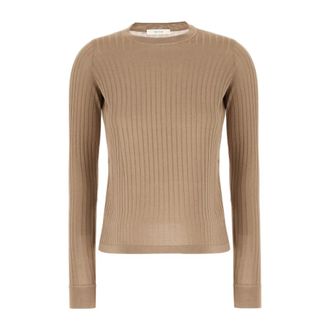 The Row Round-neck Knitwear, female, Brown, Size: L Stylish TOP for Fashion Lovers