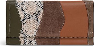 Radley London Oak Street - Patchwork Large Flapover Wallet in Coffee at Nordstrom