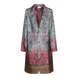 Pierre-Louis Mascia Single-Breasted Coats, female, Multicolor, Size: S Cialdas Fiori Coat