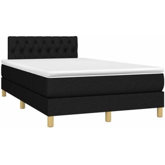 vidaXL Vidaxl - Cama Box Spring Con Colch&oacute;n Tela Negro 120x200 Cm