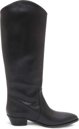 Sergio Levantesi Hilary Zwart Cachemire Leren Laarzen - Dames - Cowboylaarzen - Zwart - 37 1/2 EU - Schoenen