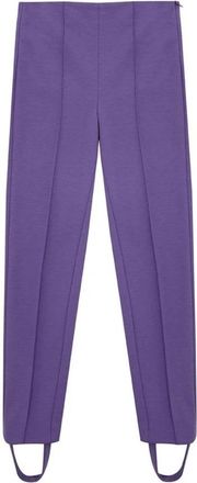 Lardini Paarse Viscose Tailored Broek - Dames - Straight fit broeken - Paars - S - Broeken