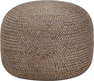 vidaXL Puf Hecho A Mano Gris Claro 45x30 Cm Yute Vidaxl
