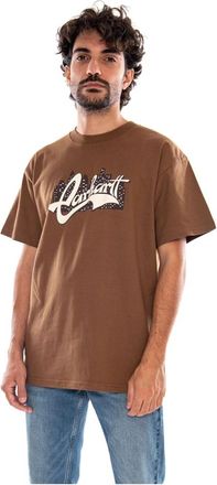Carhartt Work in Progress S/S Boogie Night T-Shirt WIP H - Heren - Tops - Bruin - Maat: M Katoen