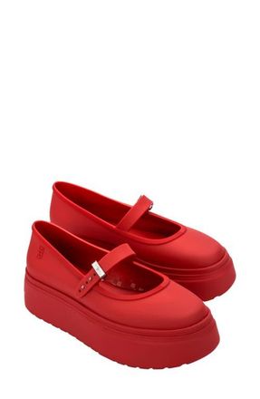 Melissa Soft Ballerina Platform Mary Jane in Red at Nordstrom, Size 8