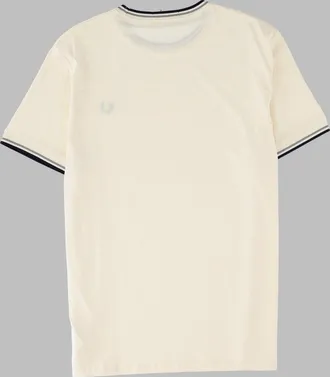 Fred Perry Logo-Embroidered Cotton T-Shirt - Ivory