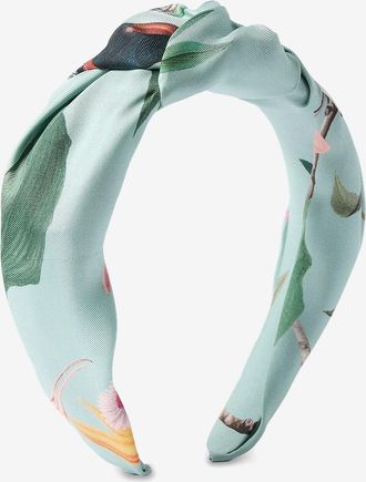 La DoubleJ Geblümtes Stirnband aus Köper Love Knot