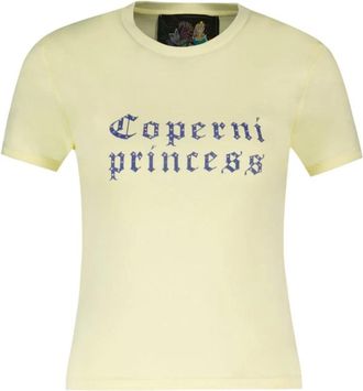 Coperni Prinses Katoenen T-shirt - Geel - Dames - T-shirts - Geel - XS - Katoen - Tops