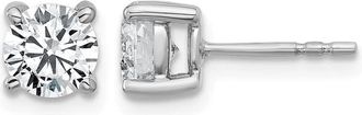 Diamond2Deal 14k Yellow Gold 1 3/8 ct Round Lab Grown Diamond Stud Earrings VS Clarity, G-H Color
