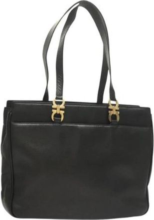 Ferragamo Tweedehands leren handtassen - Dames - Vintage Shopper - Zwart - ONE Size - Leer - Vintage