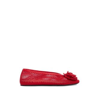 Ganni Ballerinas, female, Red, Size: 10 US Jenny Ballerina