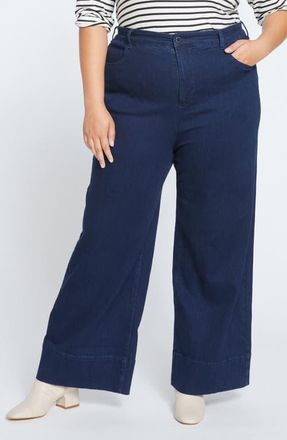 Universal Standard Carrie High Waist Wide Leg Jeans in Dark Indigo at Nordstrom, Size 20W