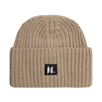 Karl Lagerfeld Accessoires, Heren, Beige, M, 805601 Beanie