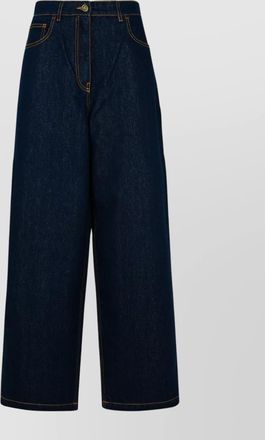 Etro wide-leg cotton blend jeans