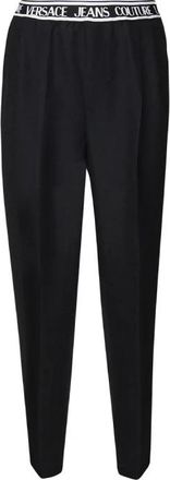 Versace Jeans Couture Pantalone Logo Elastico - Heren - Straight fit broeken - Zwart - XL - Katoen - Broeken