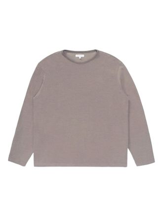 Lady White Co. cotton long-sleeve sweater - Grey