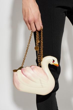 Chlo&eacute; Tropicus Swan Minaudi&egrave;re Clutch, Womens, Cream