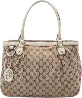 Gucci Pre-owned Handbags, female, Brown, Size: ONE SIZE Pre-owned Sukey Tote Bag