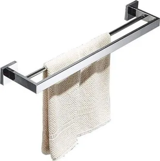 OEM Toallero De Pared Para Ba&ntilde;o, Barra Doble Para Toallas, Espejo Cromado Pulido, 60 Cm