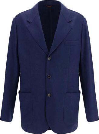 Brunello Cucinelli Blazer in Maglia di Cashmere - - Jackets - Uomo - Blu - L