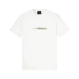 A|X Armani Exchange T-shirt met ronde hals - Heren - T-shirts - Wit - XS - Katoen - Tops