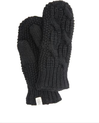 Nirvanna Designs Womens Soho Knit Mittens In Black