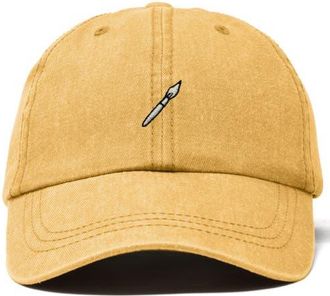 Dalix Paint Brush Dad Cap in Washed Gold at Nordstrom