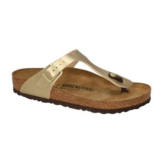 Birkenstock Schoenen, Dames, Beige, 39 EU, Leer, Gizeh Regular Fit