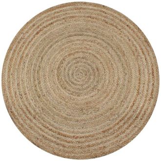 vidaXL Alfombra Redonda De Yute Trenzado 120 Cm Vidaxl