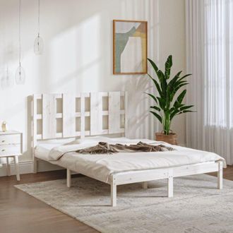 vidaXL Vidaxl - Estructura De Cama Sin Colch&oacute;n Madera De Pino Blanca 140x200 Cm
