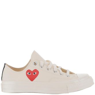 Comme Des Gar&ccedil;ons Beige Graphic Sneakers