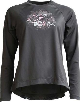 Zimtstern Braapz Shirt Print L/S Velotrikot für Damen | grau/schwarz