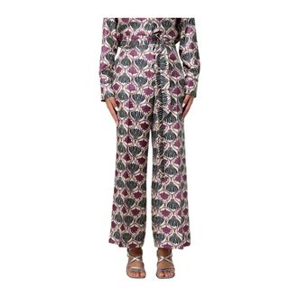 Max Mara Printed Wide Leg Trousers