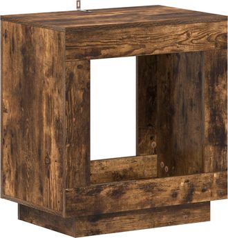 vidaXL Mesa Lateral Roble Ahumado 60 X 40 X 65 Cm Madera De Ingenier&iacute;a Vidaxl
