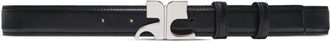 Courr&egrave;ges Narrow Black Belt