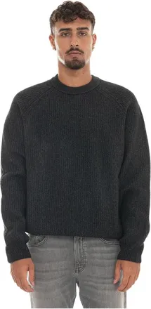 HUGO BOSS Kepler Sweater - Heren - Ronde hals truien - Zwart - XL - Wol - Truien & Vesten