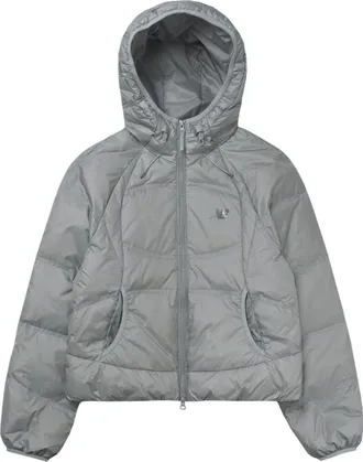 New Balance (WMNS) New Balance Flying Lightweight Hooded Down Jacket Asia Sizing Silver NBNPF4W942-91