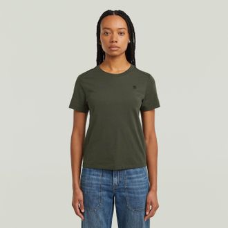 G-Star T-Shirt G-STAR Nifous, Damen, Gr. XXL (44), grau (asfalt), Single Jersey, Obermaterial: 100% Baumwolle, unifarben, regular fit, Rundhals, Shirts T-Shi