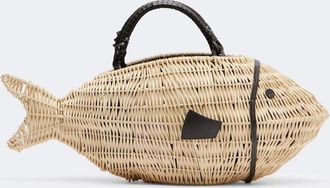 Staud Bolso Cleo Small de mimbre