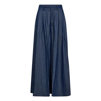 Co'Couture Wide Trousers - female - CoCouture - Wide Trousers - Blue - M - Trousers