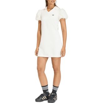 adidas Originals Balloon Sleeve Dress in Off White at Nordstrom, Size Small