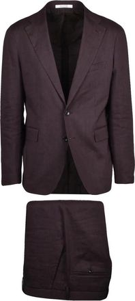 Tagliatore Mens Suit Linen/Wool - Brown