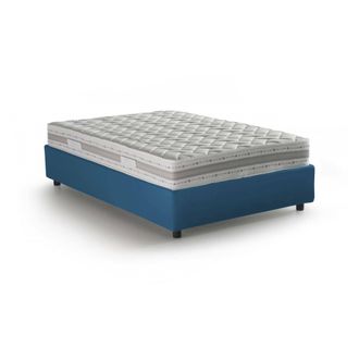 Talamo Italia Talamo Italia - Cama De Plaza Y Media Rebecca, Cama Contenedor Con Revestimiento De Tela, 100% Made In Italy, Apertura Frontal, Con Colch&oacute;n 120x200 Cm