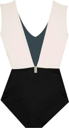 Mymarini Summerbody Badeanzug f&uuml;r Damen | schwarz/wei&szlig;