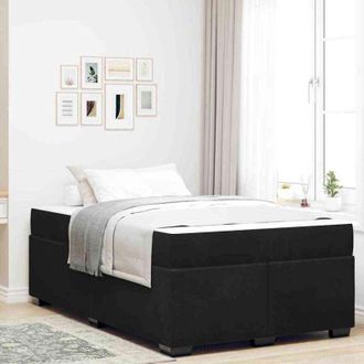 vidaXL Vidaxl - Struttura letto con materasso Nero 120 x 190 cm Velluto