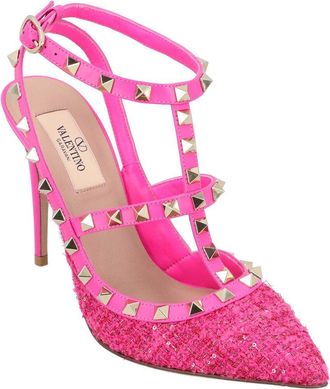 Valentino Womens Leather Caged 100 Pump, Never Worn (Authentic Pre-Loved)