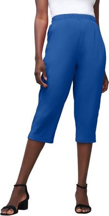 Jessica London Soft Ease Capri in Dark Sapphire at Nordstrom, Size 20