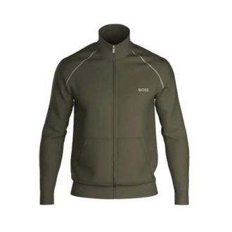 HUGO BOSS Mix&Match Jas Z - Heren - Vesten met rits - Groen - L - Katoen - Hoodies & sweatvesten