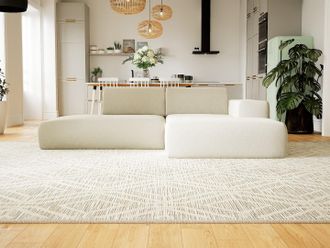 MYCS Ecksofa Cremeweiß - Flexible Designer-Polsterecke, L-Form: Beste Qualität, einzigartiges Design - 245 x 72 x 168 cm, konfigurierbar